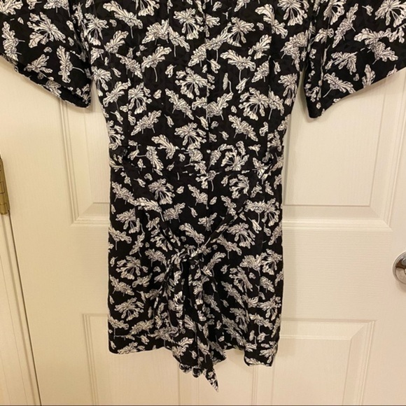 rag & bone Black Floral Romper Size 6 - Picture 5 of 13
